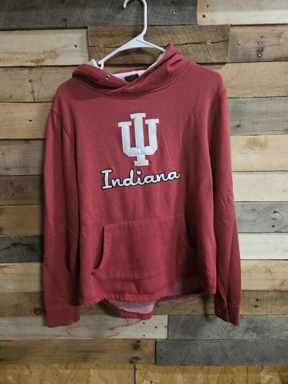 Colosseum Indiana Red Hoodie with White Logo